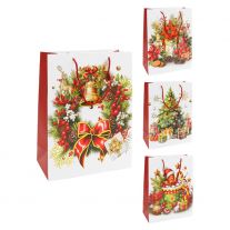 Darčeková taška vianočná 18x8,5x24 cm (mix 4 dizajnov 2031)