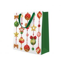 Darčeková taška vianočná 20x10x25 cm Adorned Ornaments