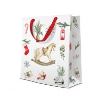 Darčeková taška vianočná 20x10x25 cm Gift Time