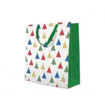 Darčeková taška vianočná 26,5x13x33,5 cm Colorful Christmas Trees