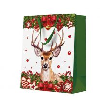 Darčeková taška vianočná 26,5x13x33,5 cm Red Deer
