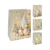 Darčeková taška vianočná 26x10,5x32 cm (mix 4 dizajnov /cena za 1 ks)