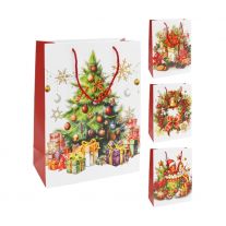 Darčeková taška vianočná 26x10x32 cm (mix 4 dizajnov 99170 /cena za 1 ks)