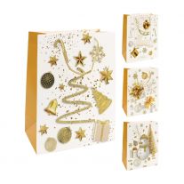 Darčeková taška vianočná 26x12x32 cm (mix 4 dizajnov 2031 /cena za 1 ks)