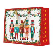 Darčeková taška vianočná 33,5x13x26,5 cm Nutcracker with Garlands