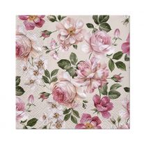 Obrúsky PAW L 33x33cm Roses Glory cream