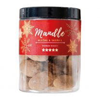 Dóza Mandle v mliečnej čokoláde a škorici 200g