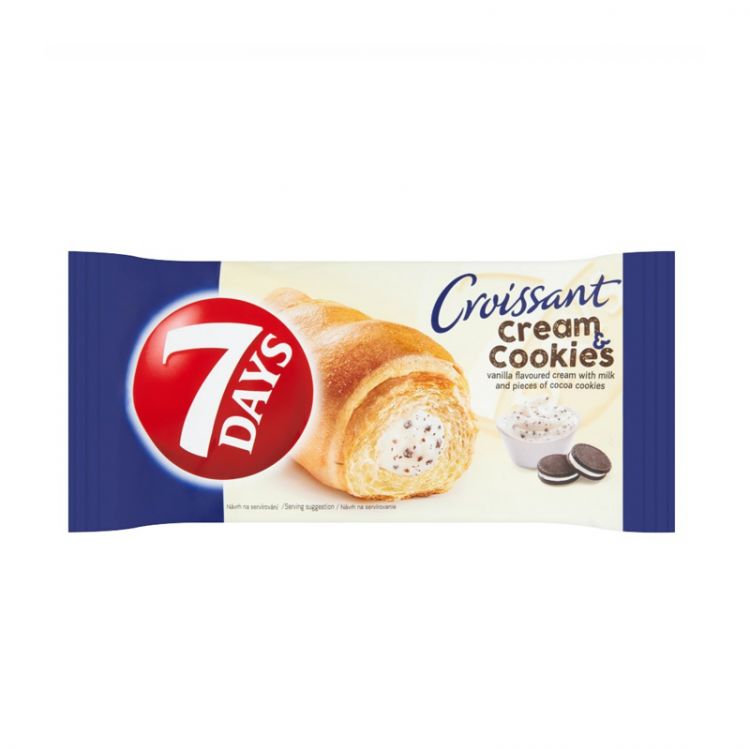 7 DAYS Croissant vanilka s kúskami sušienok 60 g