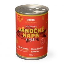 LOUIE Vianočný kapor (95 %) s ryžou (5 %) Kompletné krmivo 400 g