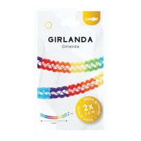 Girlanda papierová 2,5 m - farebné kruhy (2ks v balení)