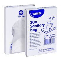 Hygienické vrecko (HDPE) biele 8+6 x 25 cm (30 ks)