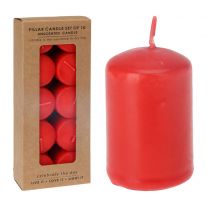 Sviečka valcová 38 x 38 mm červená (10ks v balení)