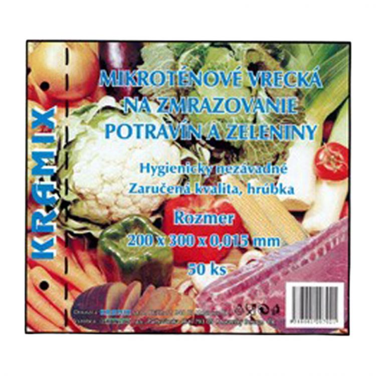 Vrecká mikroténové 20 x 30 cm 15 mic transparentné 50 ks