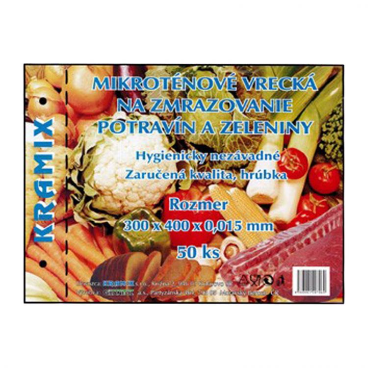 Vrecká mikroténové 30 x 40 cm 15 mic transparentné 50 ks