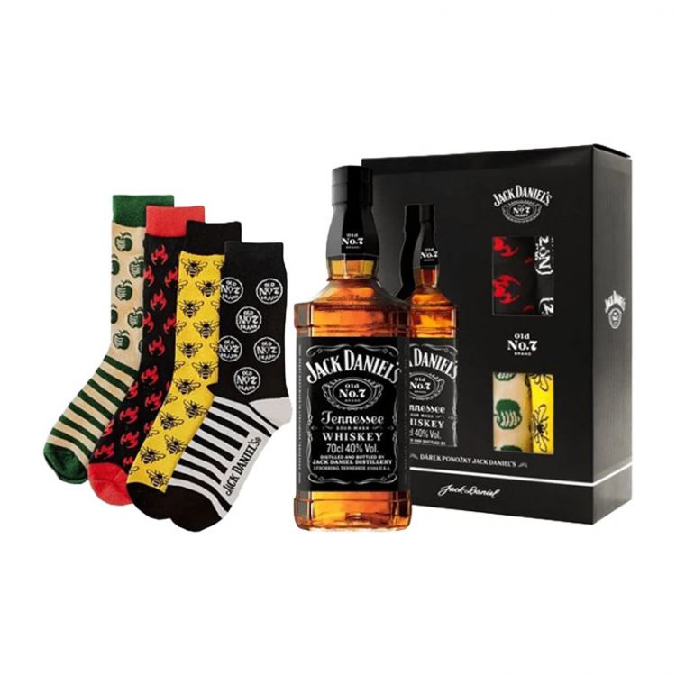 Jack Daniels Tennessee Whiskey 0,7l 40% GB + 4x ponožky