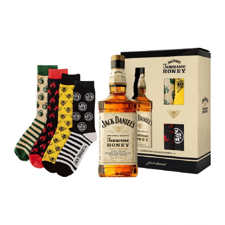 Jack Daniels Honey 0,7l 35% GB + 4x ponožky