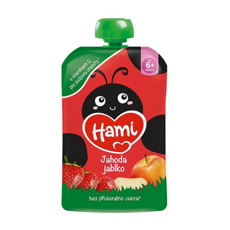 HAMI kapsička Jablko banán jahoda 100g