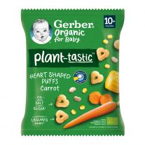 GERBER Organic chrumkavé srdiečka s mrkvou 28 g