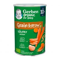 GERBER Organic chrumky s rajčinami a mrkvou 35 g