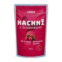 LOUIE kačacie vrecko (95 % pevnej časti) s brusnicami, vitamínmi a minerálmi 150 g