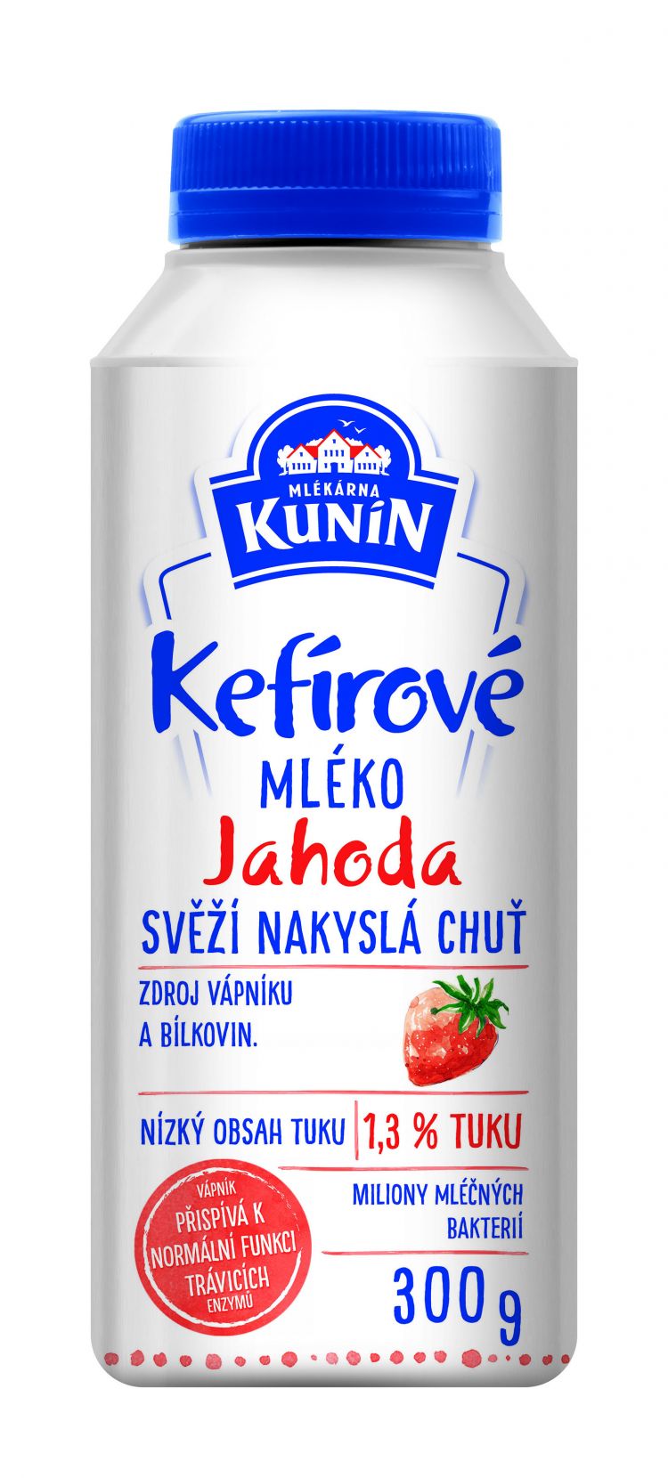KUNÍN Kefírove mlieko jahoda 300g
