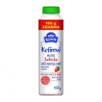 KUNÍN Kefírove mlieko jahoda 300g+ 150g zdarma