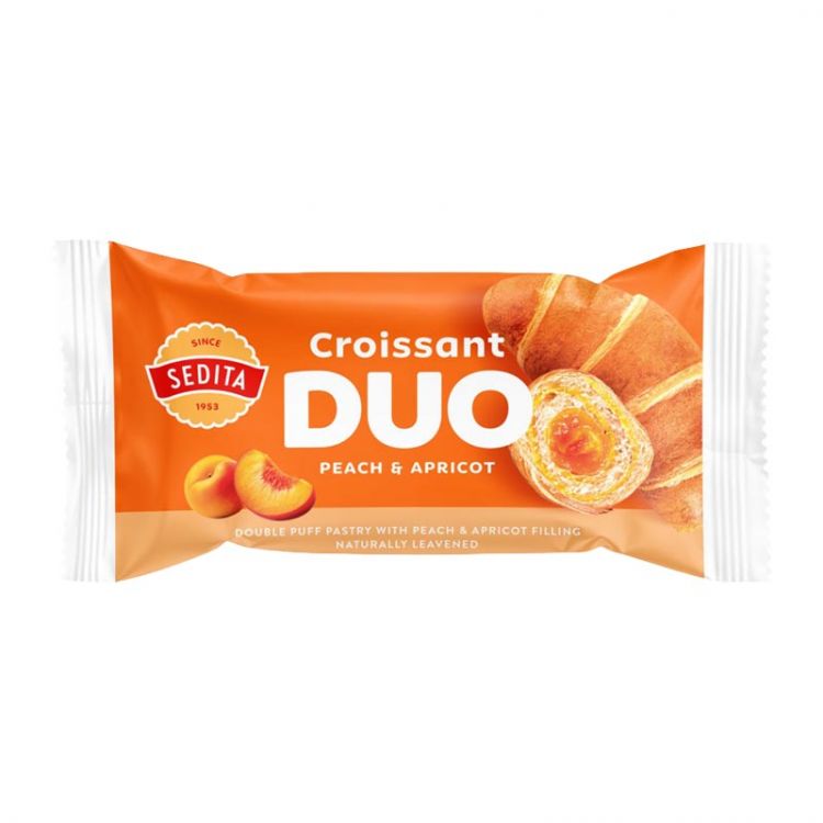 Sedita Croissant Duo broskyňa a marhuľa 50 g