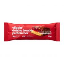 Vilgain Double Trouble Protein Bar arašidové maslo & malinový džem 55 g