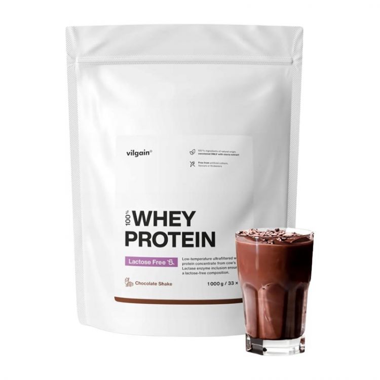 Vilgain Lactose Free Whey Protein Čokoládový šejk 1 000 g