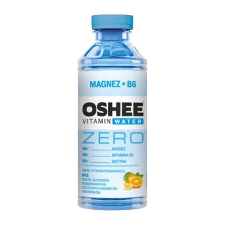 OSHEE Vitamínová voda Magnesium+B6 Zero 555ml