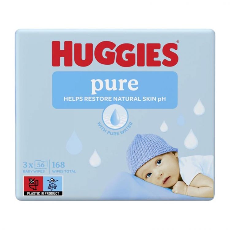 Huggies Baby Wipes Pure 3x56 ks