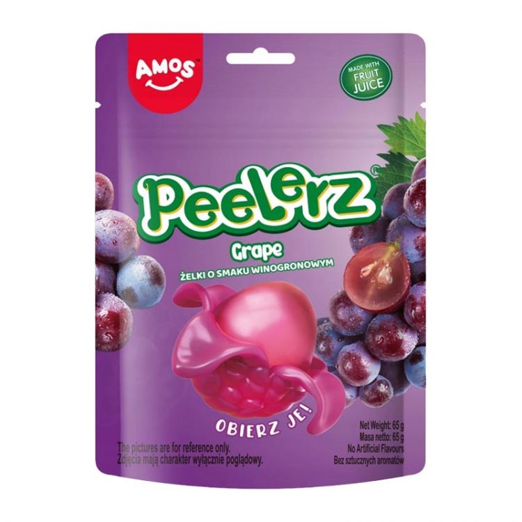 Amos Peelerz vylupovacie gumové cukríky hrozno 65 g