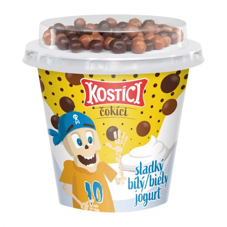 KOSTÍCI Čokíci (sladený jogurt a extrudované gulôčky v čokoláde) 107g