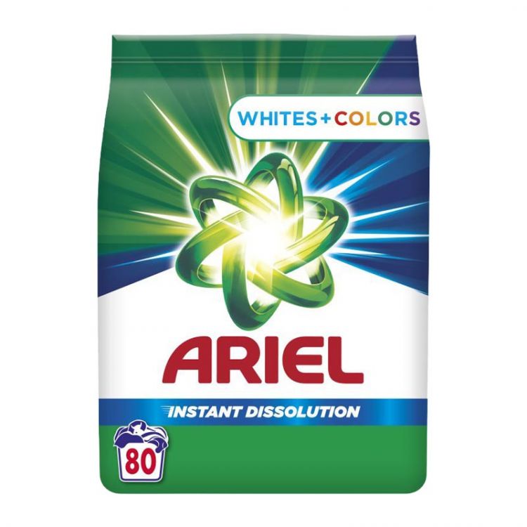 Ariel washing powder bag  White+Colors 80 PD 6 kg