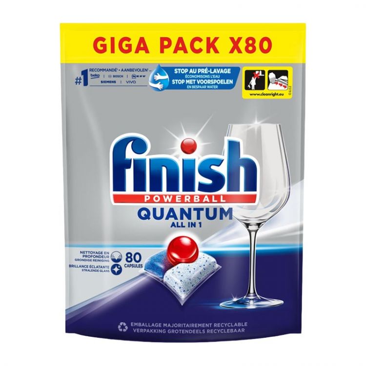 Finish dishwasher tabs  Power All in1 Quantum Regular 80 ks