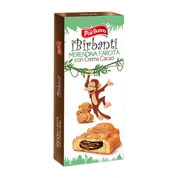 Piu Buono I Birbanti s čokoládovým krémom  4x30g