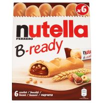 Nutella B-ready Oblátka plnená nátierkou z lieskovcov a kakaa a malými pšeničnými chrumkami 6 x 22 g