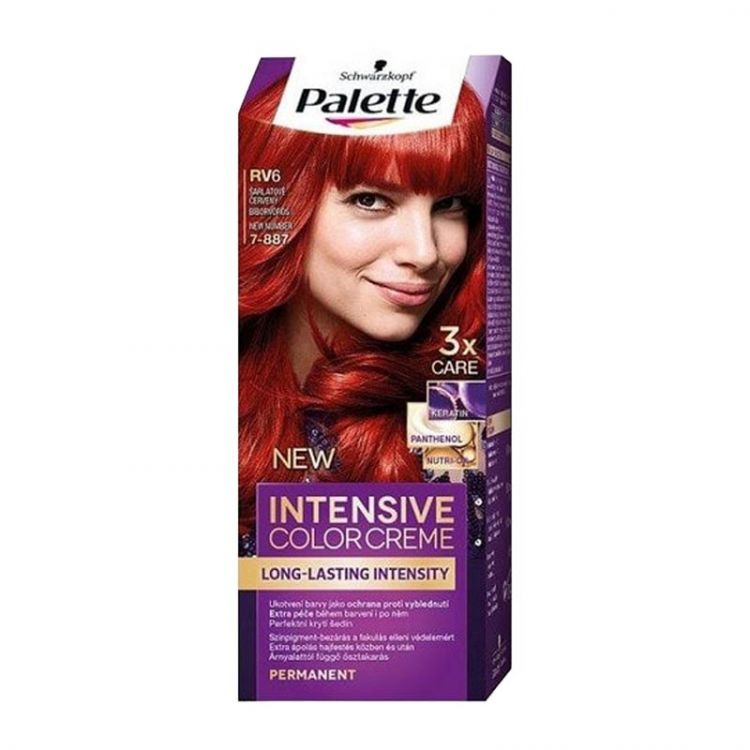 Schwarzkopf Palette Intensive Color Creme farba na vlasy Šarlátovo Červený 7-887 (RV6)