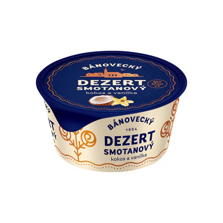 MILSY Banovecký dezert smotanový kokos a vanilka 135 g