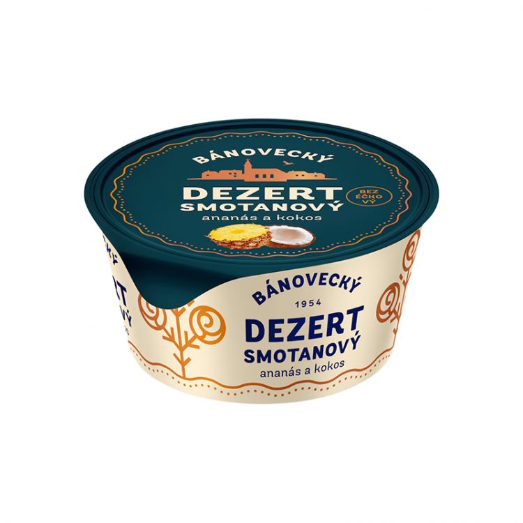 MILSY Banovecký dezert smotanový ananás a kokos 135 g