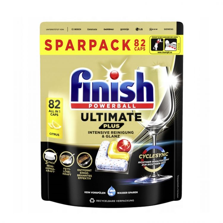Finish Tablety do umývačky riadu Powerball All in 1 Ultimate Plus Lemon 82 ks