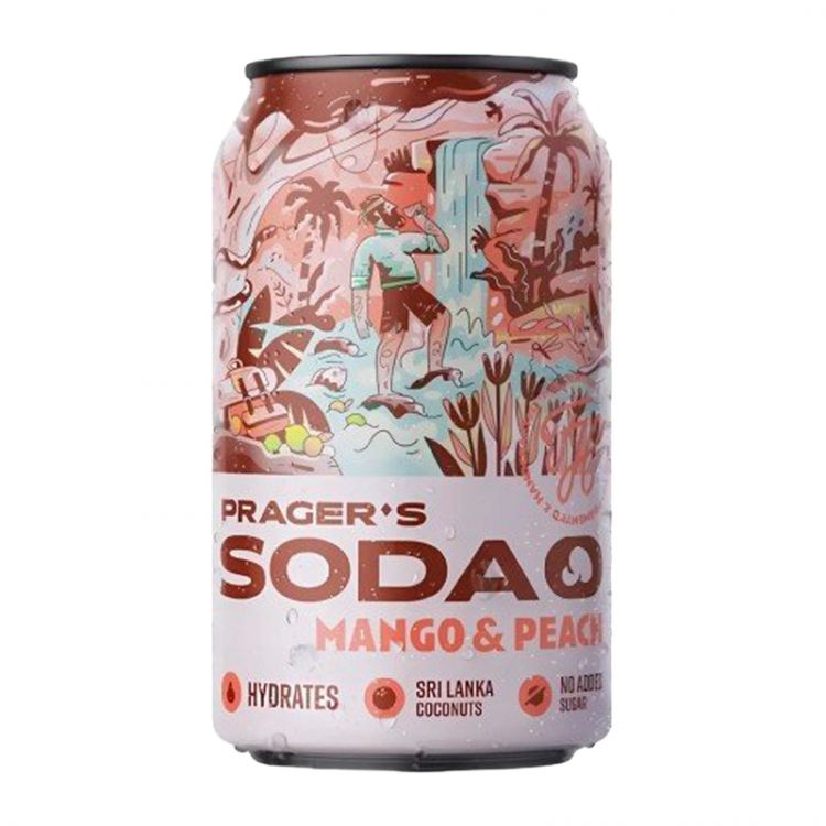 PRAGER'S Soda Mango & Peach 330ml