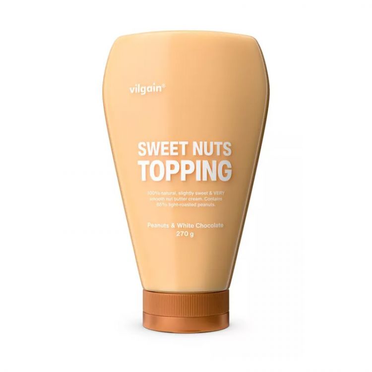 Vilgain Sweet Nuts Topping Arašidy s bielou čokoládou 270 g