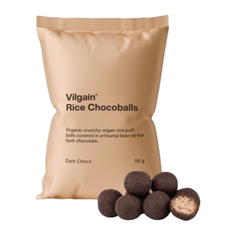 Vilgain Rice Chocoballs BIO horká čokoláda 50 g