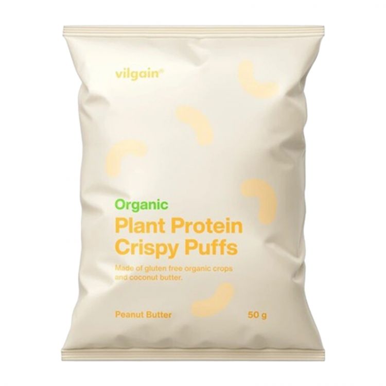 Vilgain Plant Protein Crispy Puffs BIO arašidové maslo 50 g
