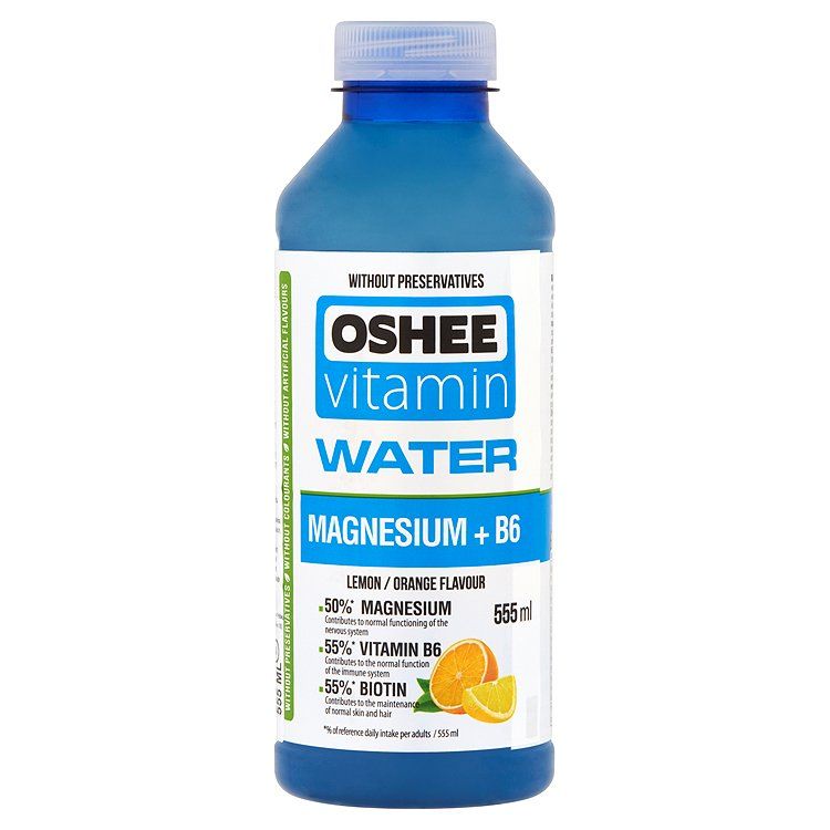 OSHEE Vitamínová voda Magnesium+B6 555ml