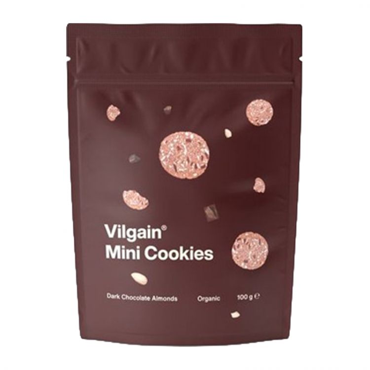Vilgain Mini Cookies BIO mandle s horkou čokoládou 100 g