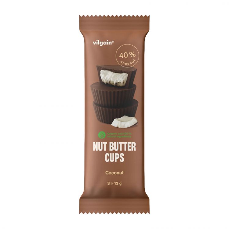Vilgain Nut Butter Cups BIO kokos 39 g (3 x 13 g)