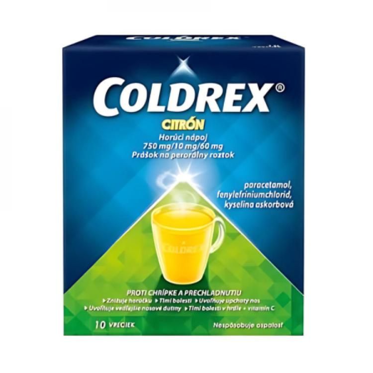 COLDREX Horúci nápoj citrón vrecúška 10 ks