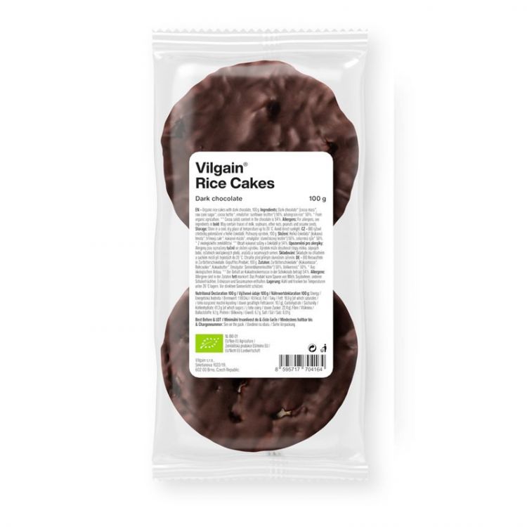 Vilgain Ryžové chlebíčky BIO horká čokoláda 100 g